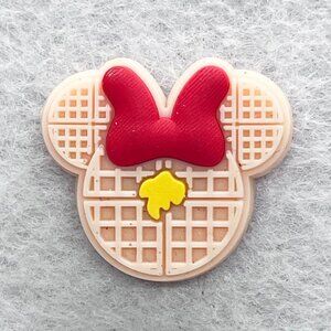 🔮 5/$25 Disney Minnie Mouse Waffle‎ Soft Plastic Pin